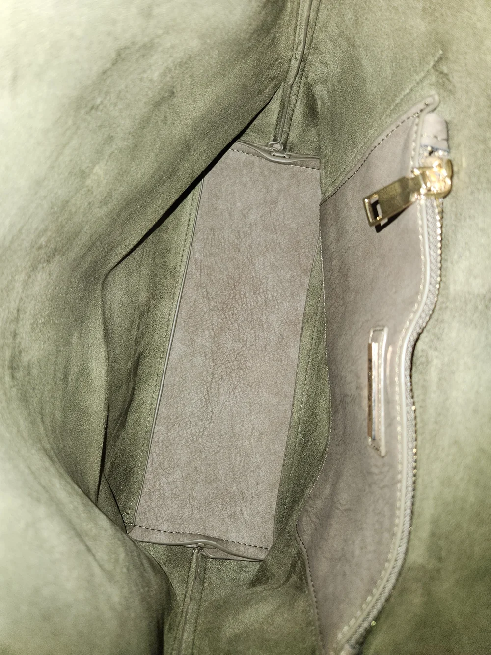 Vegan Leather Taupe Shoulder Bag